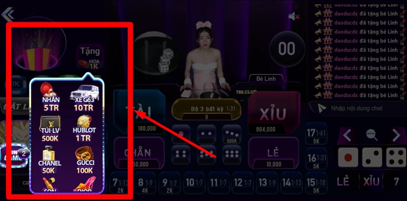 ảnh tài xỉu 789 Club