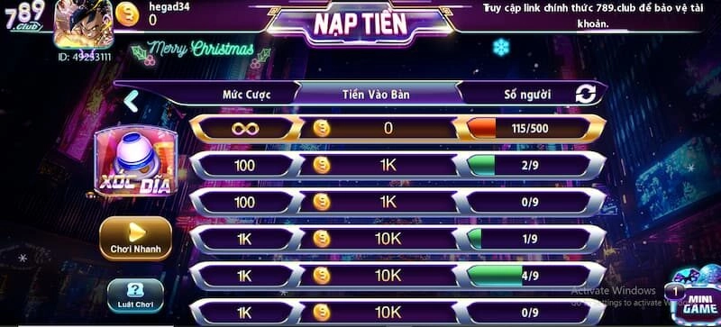 cách chơi xóc đĩa 789club