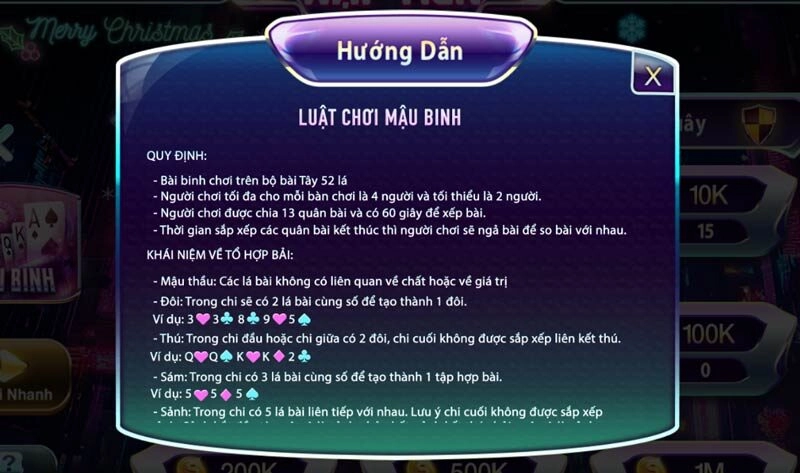 Khám phá luật chơi Mậu Binh