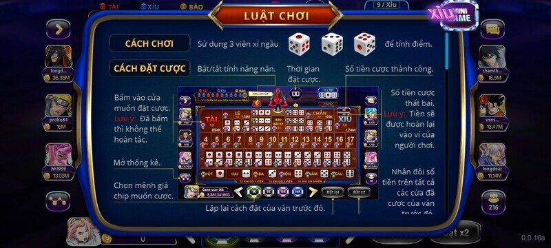 Luật chơi Sicbo Deadpool