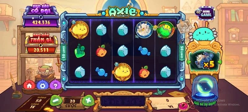 Hướng dẫn chơi Nổ hũ Axie săn hũ với 50 paylines